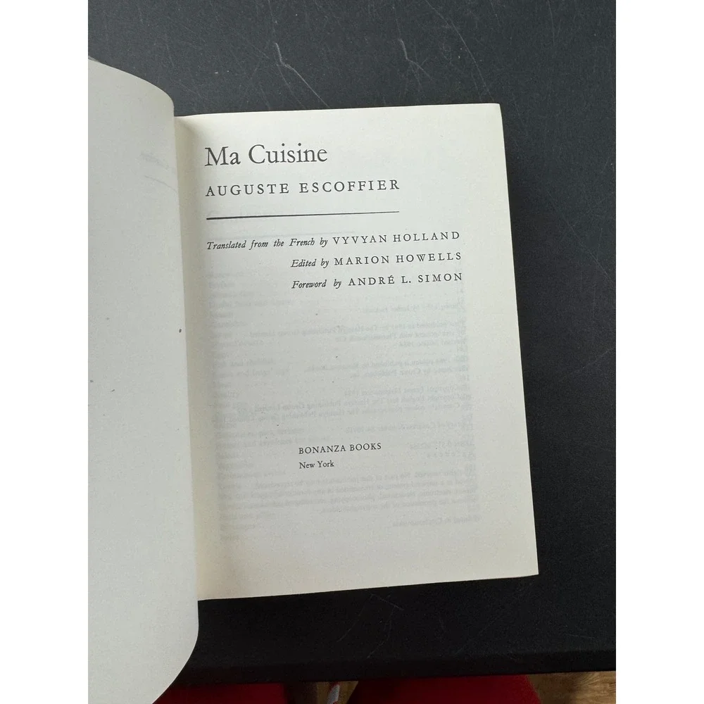 Bonanza Books auguste escoffier